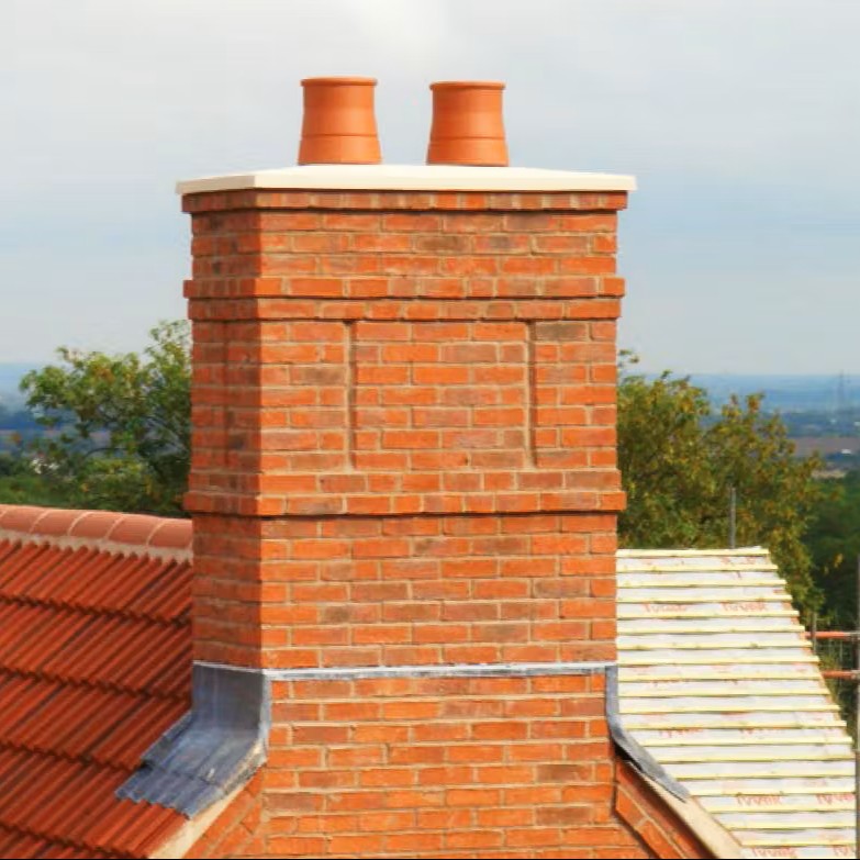 Completed chimney work
