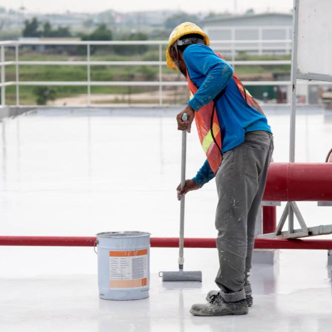 Waterproofed foundation wall