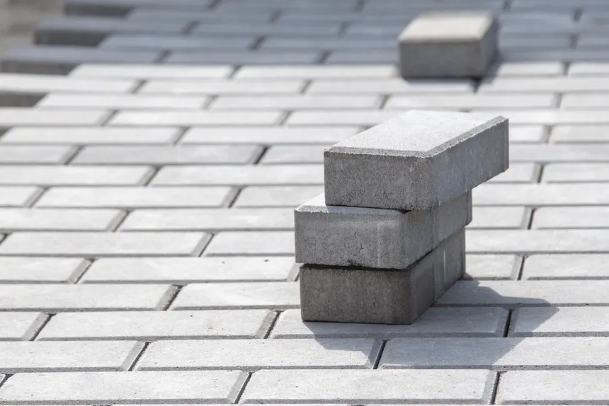 Interlocking paver installation